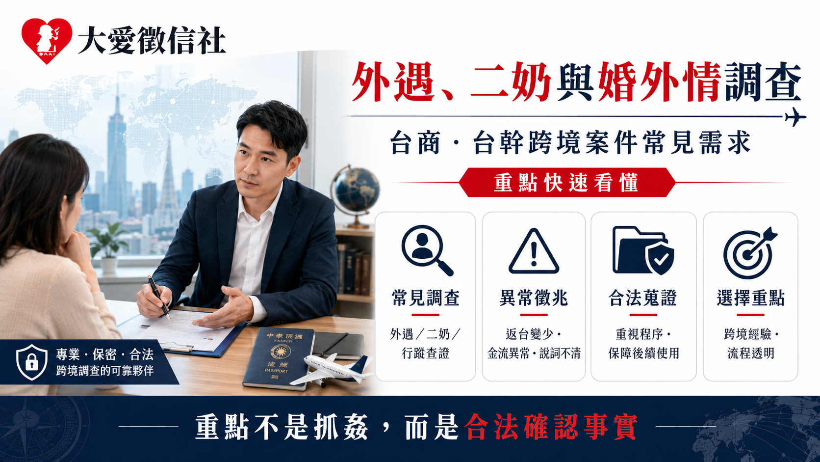 跨國專案徵信需求增加！徵信社兩岸蒐證、台商行蹤與商務調查成焦點