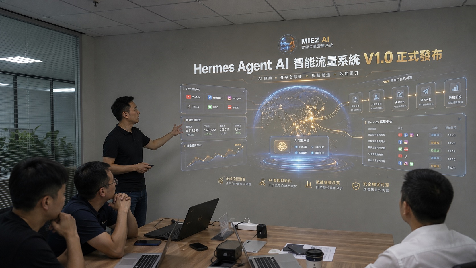 米伊茲數位科技行銷股份有限公司旗下MIEZ AI 正式發布「Hermes Agent AI 智能流量系統 V1.0」 米伊茲數位科技行銷股份有限公司旗下MIEZ AI 正式發布「Hermes Agent AI 智能流量系統 V1.0」