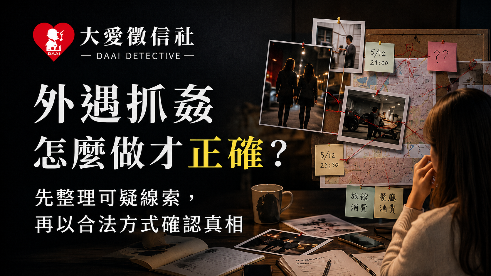 外遇抓姦不是衝動攤牌！從可疑行蹤到合法蒐證，婚姻真相要一步步確認