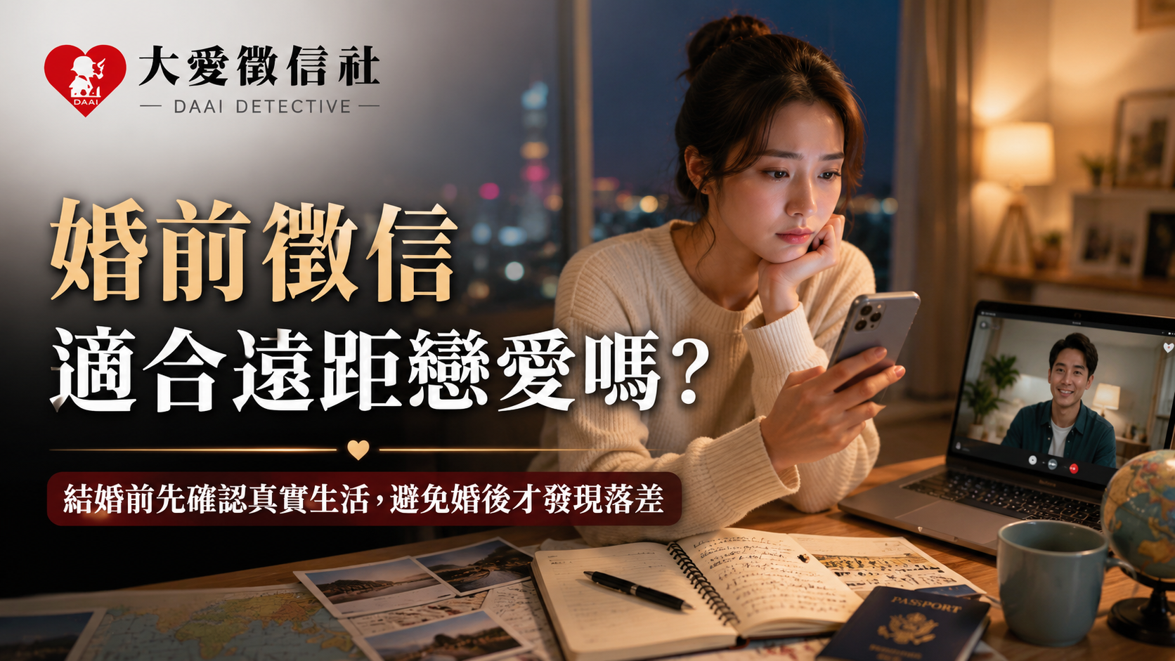 婚前徵信適合遠距戀愛嗎?結婚前先確認真實生活,避免婚後才發現落差 婚前徵信適合遠距戀愛嗎?結婚前先確認真實生活,避免婚後才發現落差