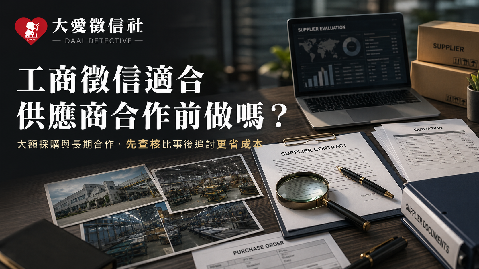 工商徵信適合供應商合作前做嗎？大額採購與長期合作，先查核比事後追討更省成本