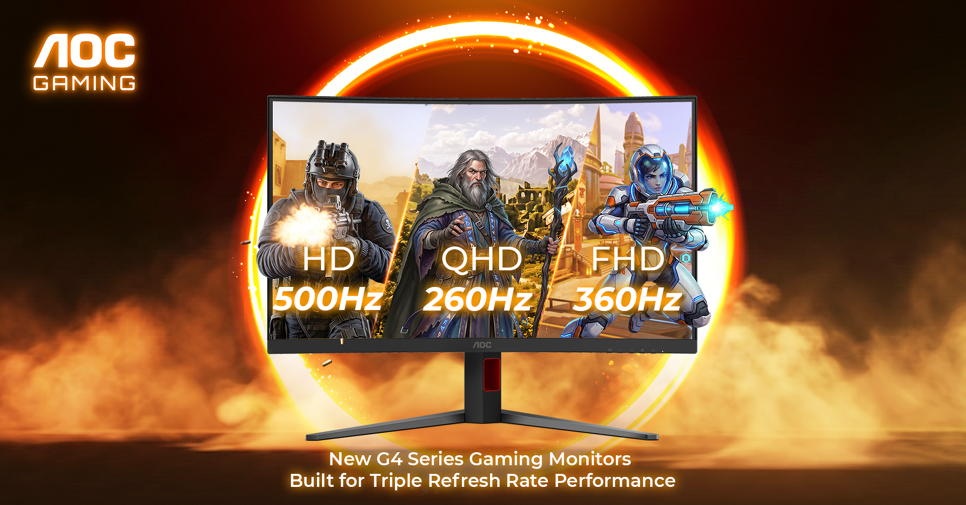AGON by AOC 推出全新 Triple Refresh Rate 電競顯示器 重新定義全場景遊戲體驗