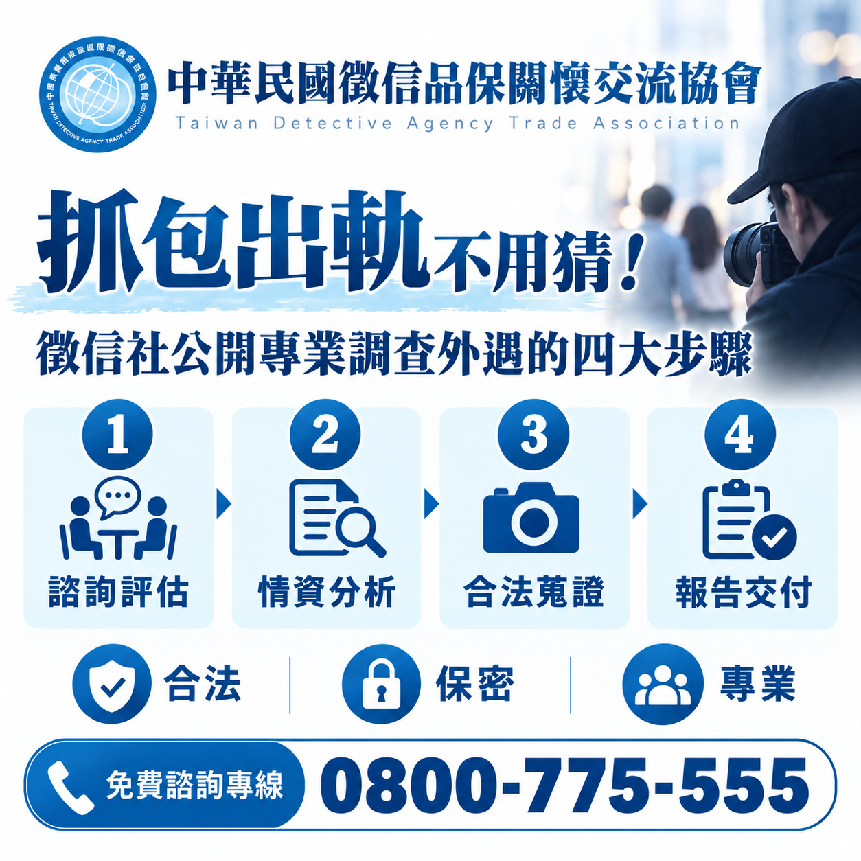 抓包出軌不用猜！徵信社公開專業調查外遇的四大步驟